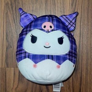 Sanrio Kuromi Plush with Purple Plaid Accents